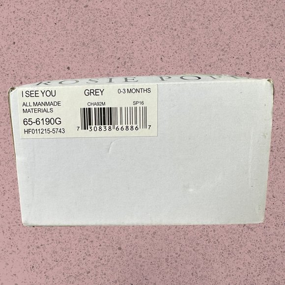 Rosie Pope Infant Embroidered I See You Espadrille Shoes 0-3 Month|Gray Red - Picture 6 of 16